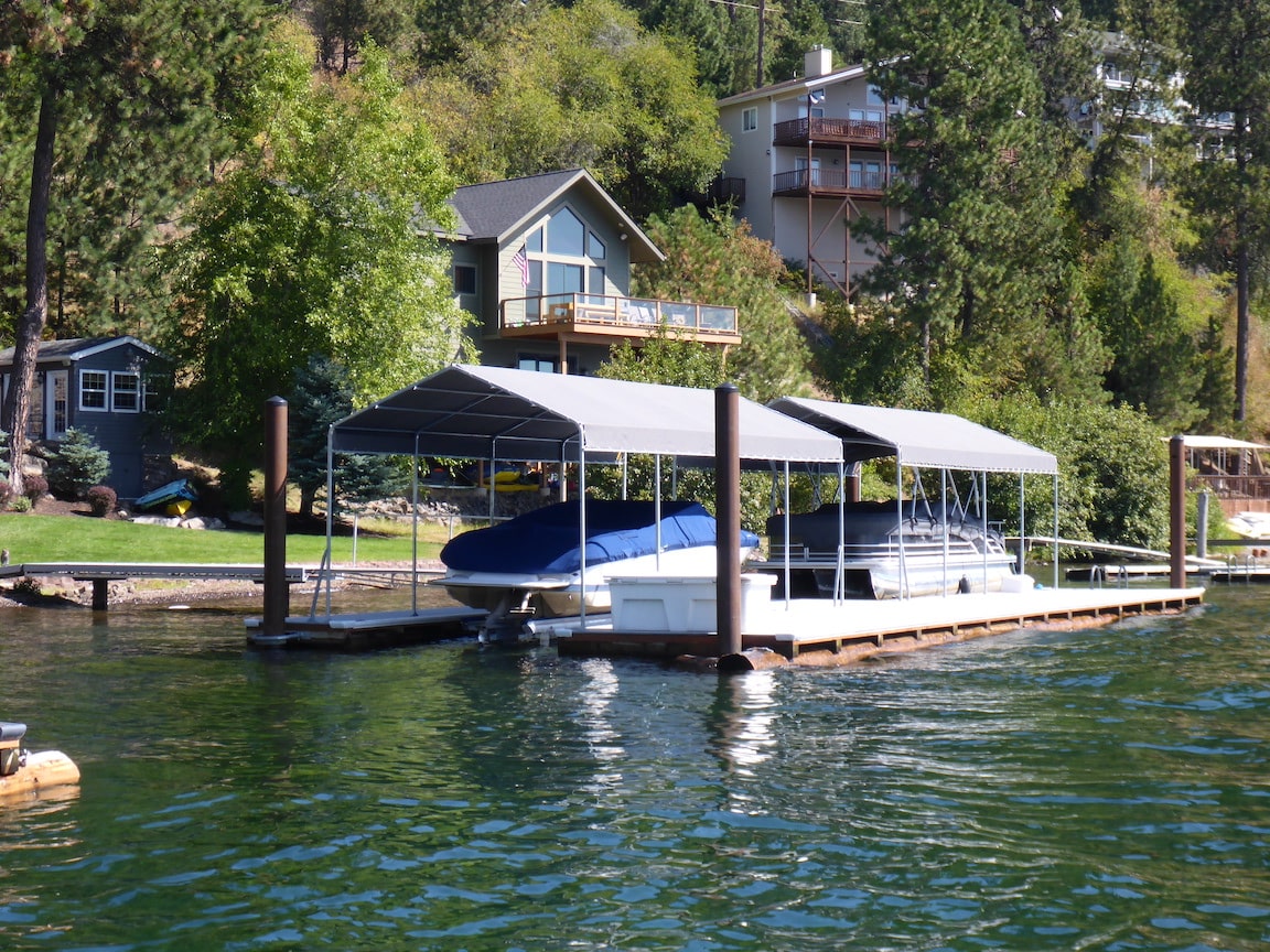 Dock on the shore of lake coeur d alene